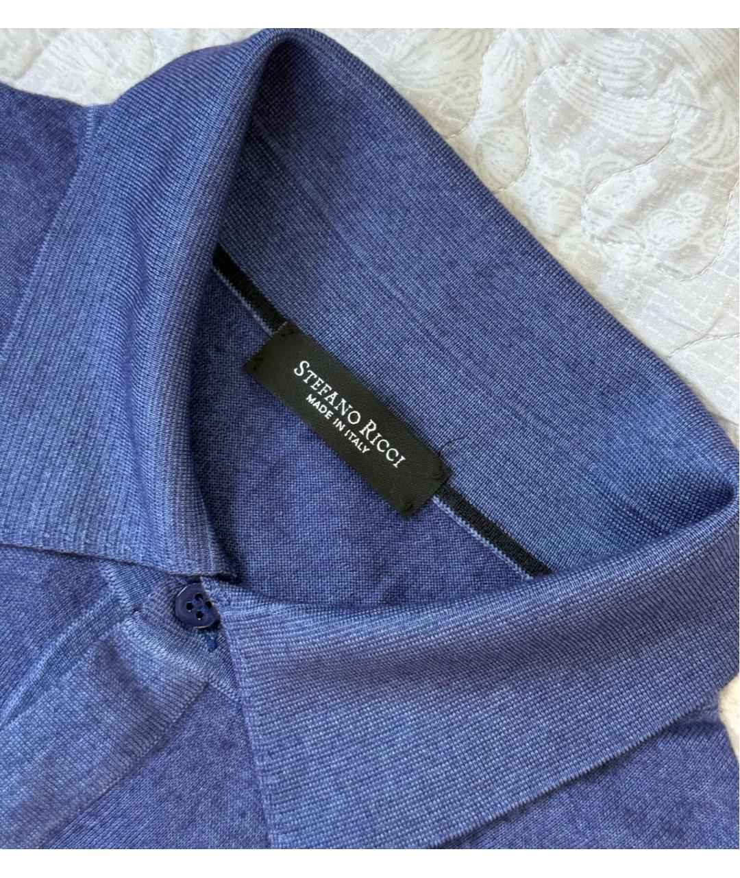 STEFANO RICCI Синий кашемировый джемпер / свитер, фото 2