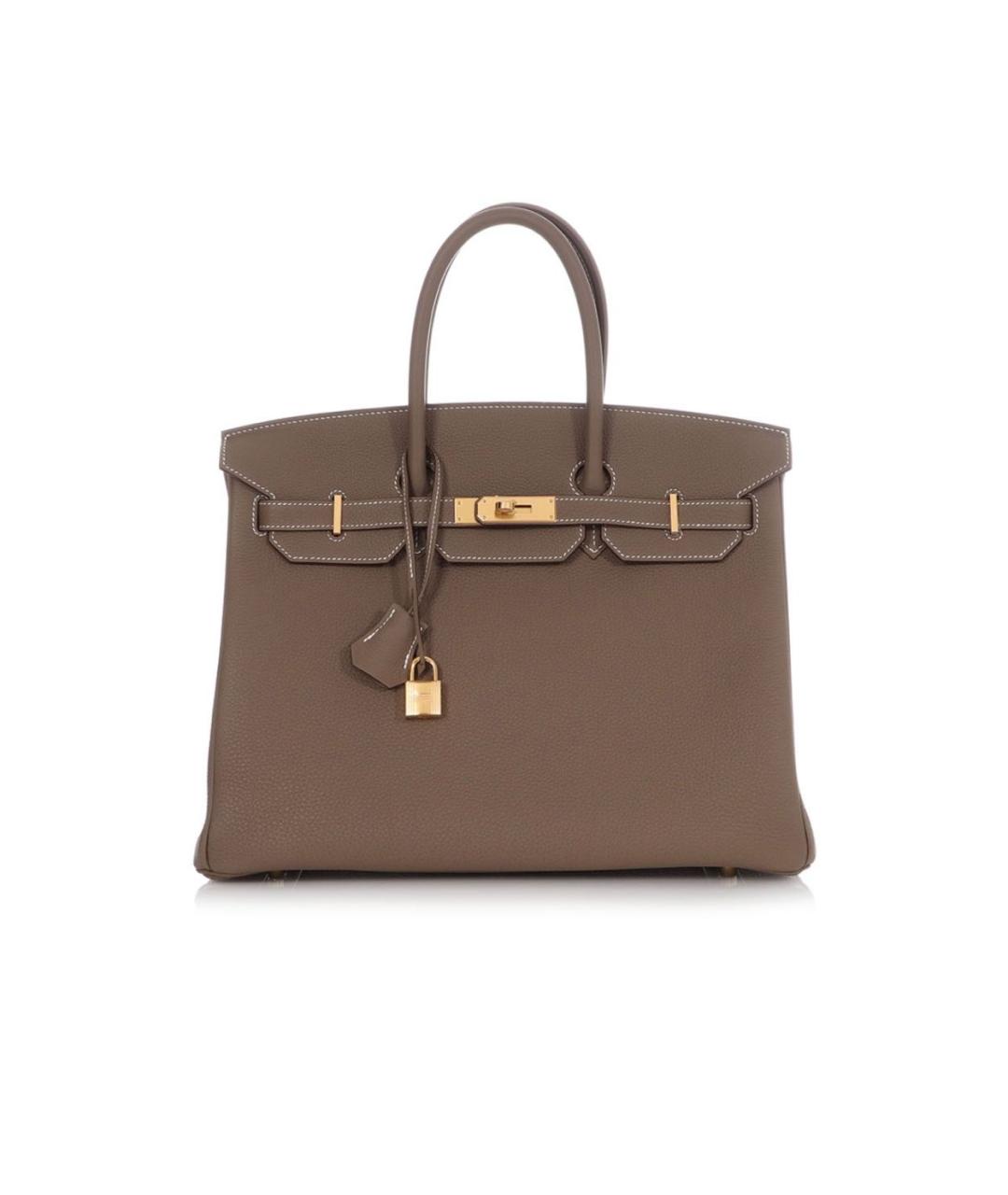 HERMES Кожаная сумка с короткими ручками, фото 3