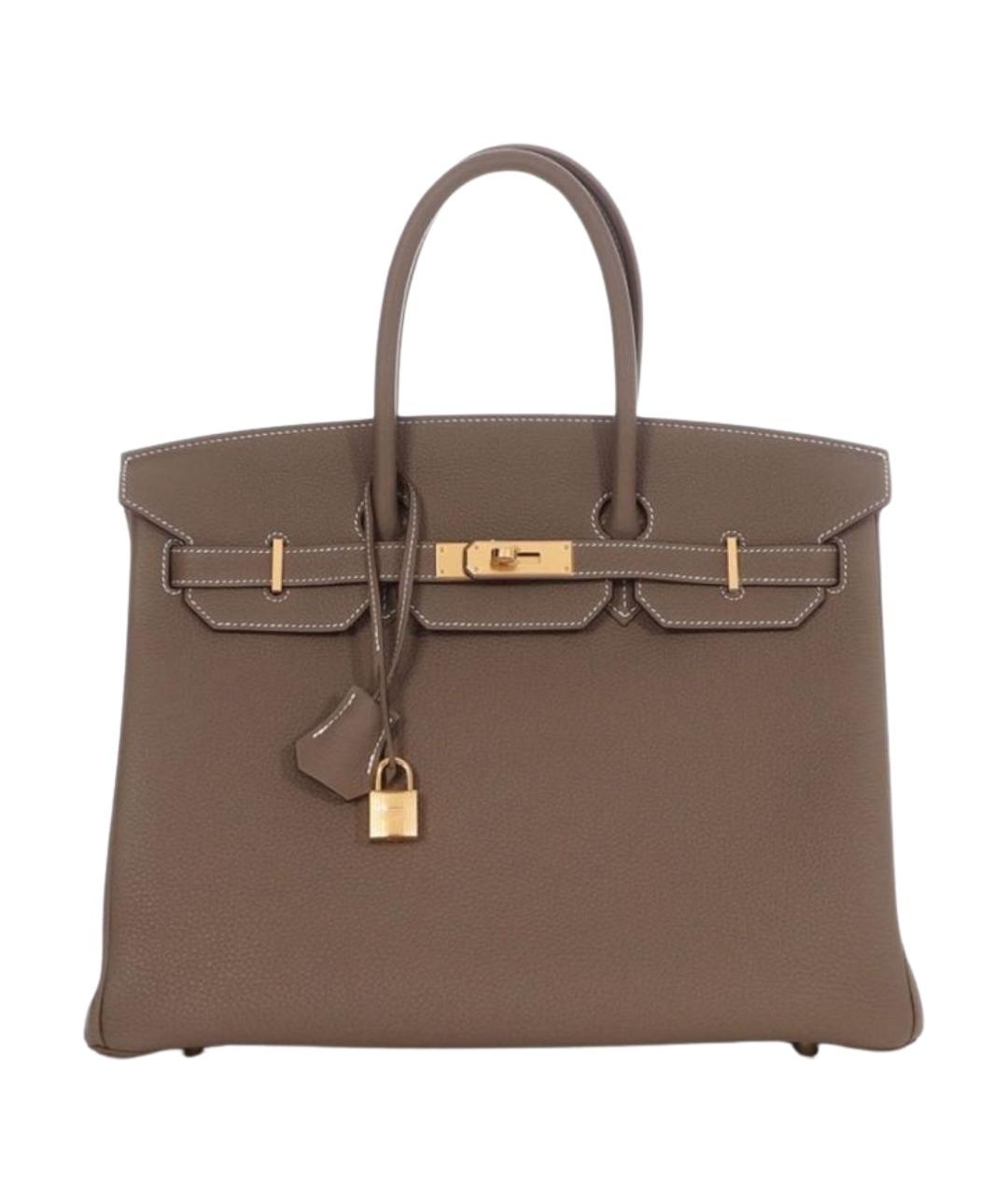 HERMES Кожаная сумка с короткими ручками, фото 1