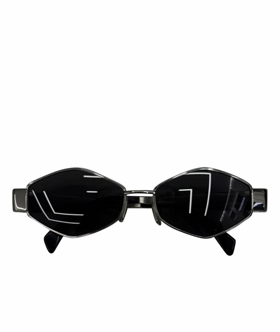 CELINE Серебряные металлические солнцезащитные очки, фото 1