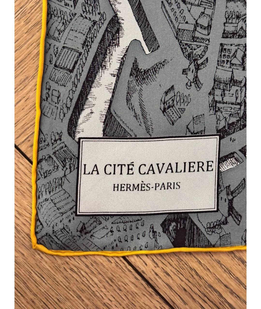 HERMES Мульти шелковый платок, фото 2