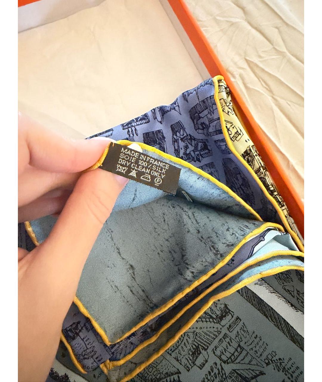 HERMES Мульти шелковый платок, фото 3