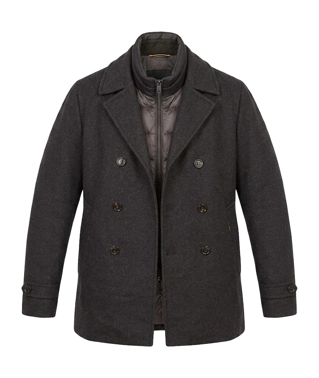 MOORER Коричневое шерстяное пальто, фото 1