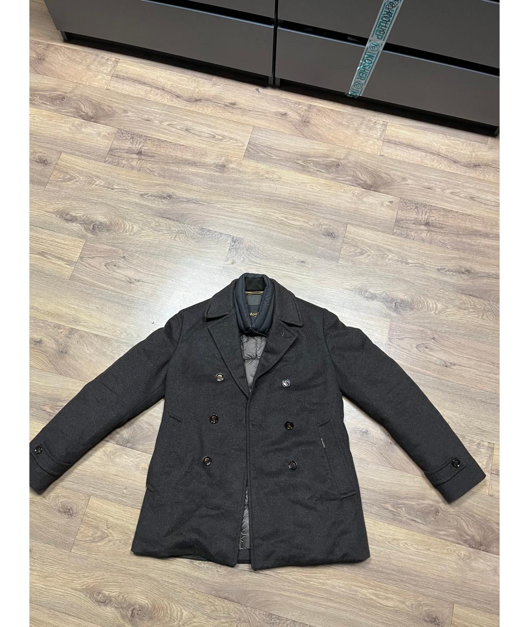 MOORER Коричневое шерстяное пальто, фото 5