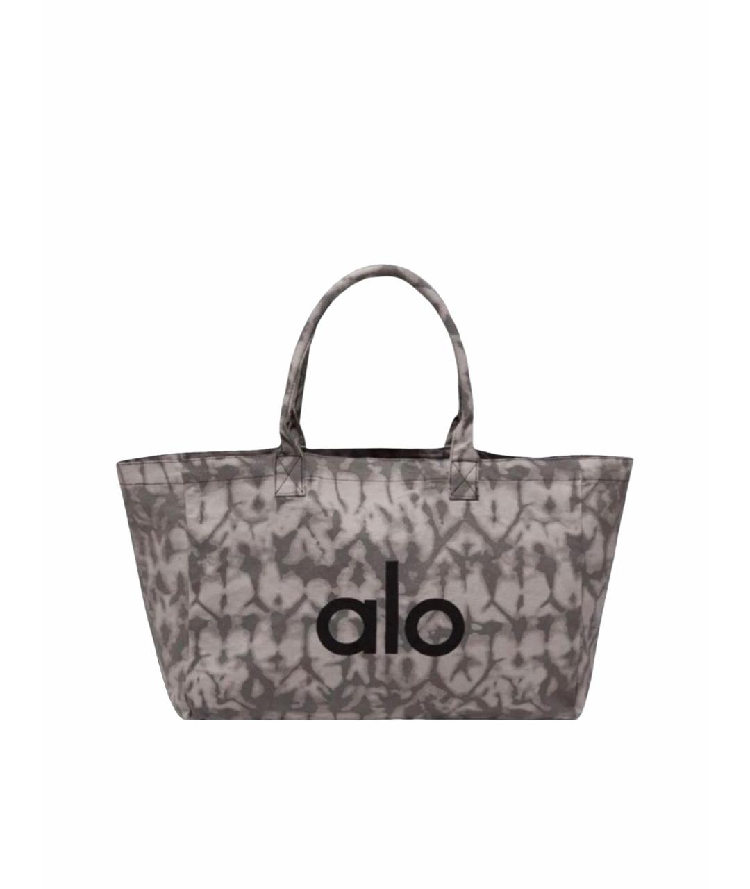 ALO YOGA Серая тканевая дорожная/спортивная сумка, фото 1