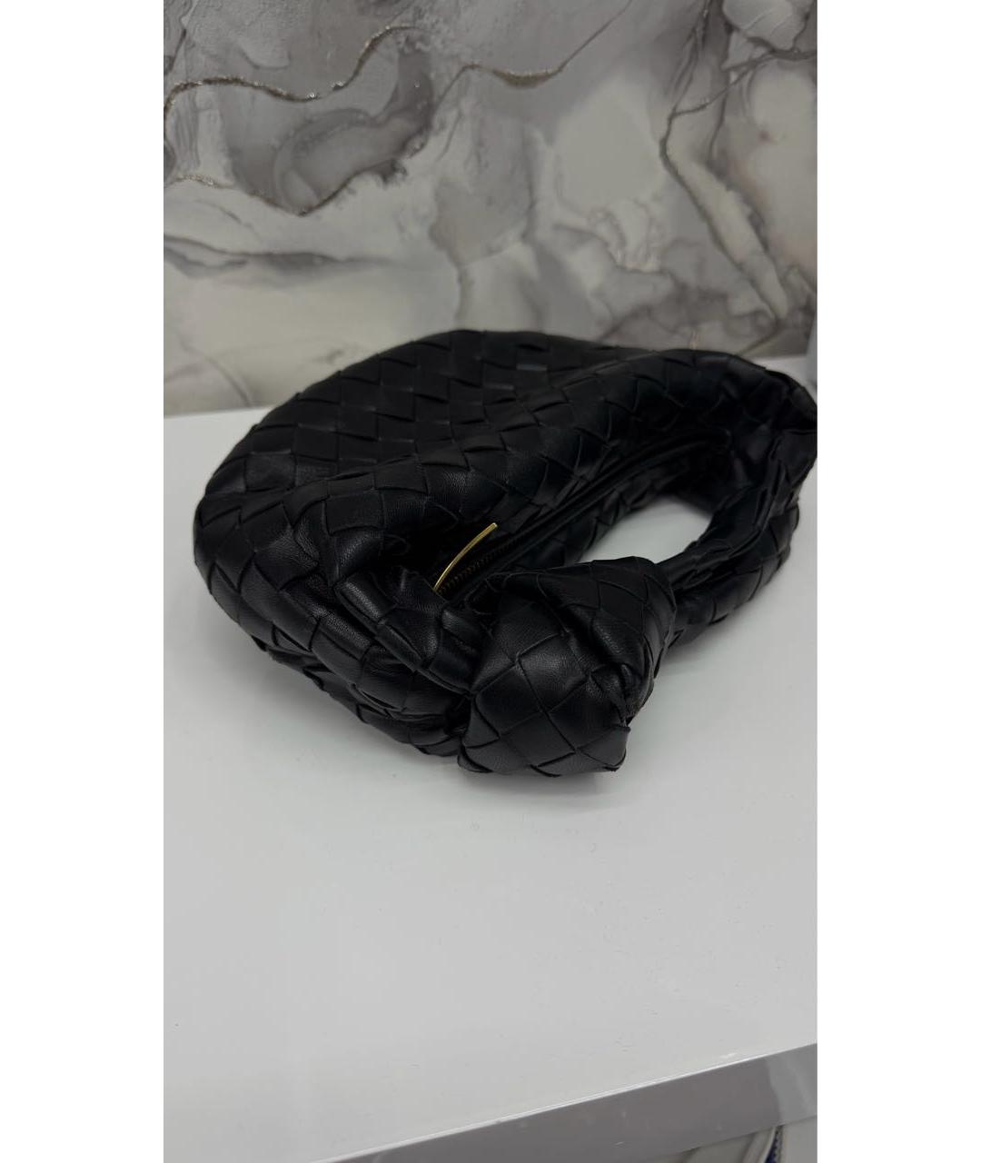 BOTTEGA VENETA Черная кожаная сумка с короткими ручками, фото 2