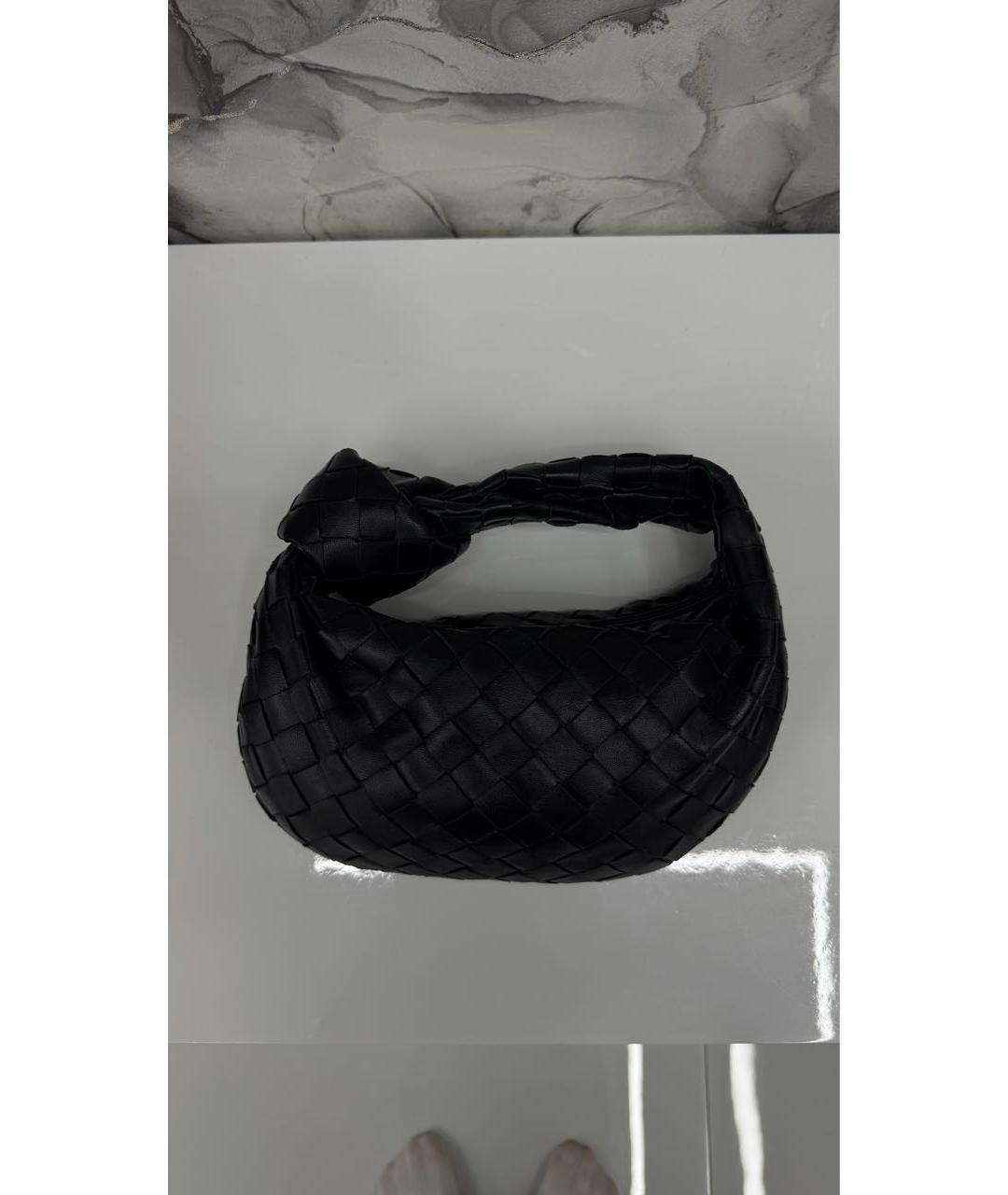 BOTTEGA VENETA Черная кожаная сумка с короткими ручками, фото 7