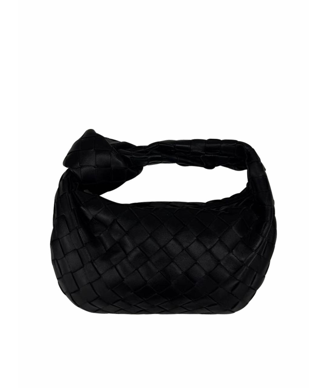 BOTTEGA VENETA Черная кожаная сумка с короткими ручками, фото 1