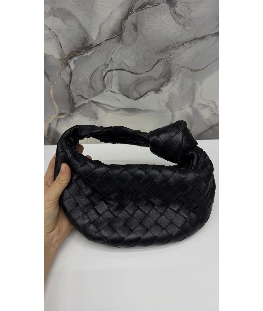 BOTTEGA VENETA Черная кожаная сумка с короткими ручками, фото 3