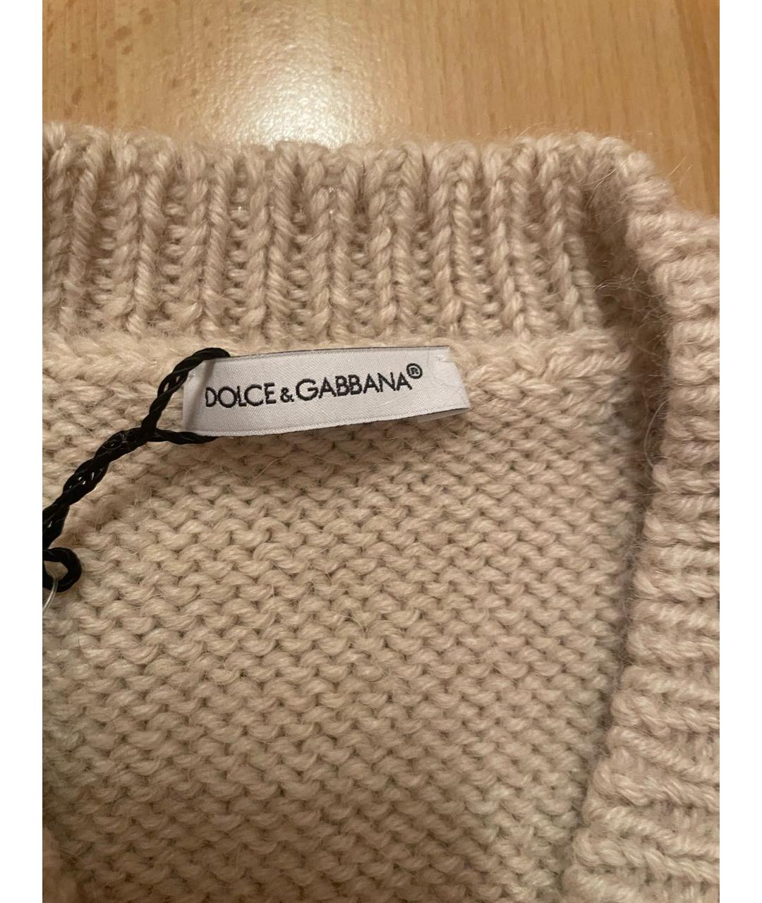 DOLCE&GABBANA Бежевый шерстяной жакет / жилет, фото 3