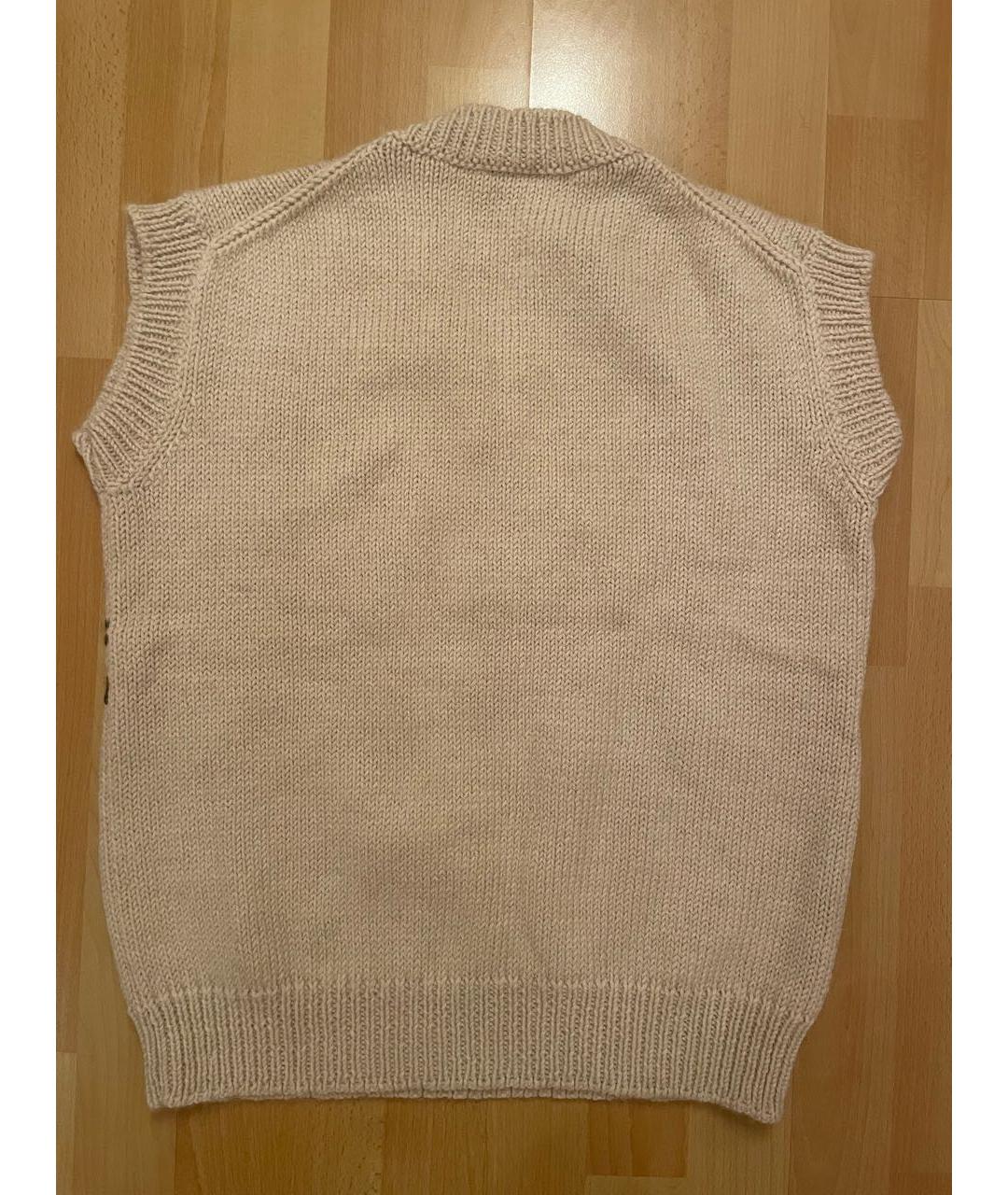 DOLCE&GABBANA Бежевый шерстяной жакет / жилет, фото 2