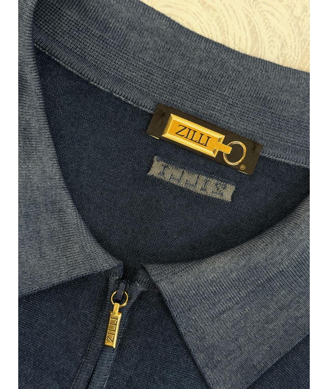 ZILLI Темно-синий кашемировый джемпер / свитер, фото 3