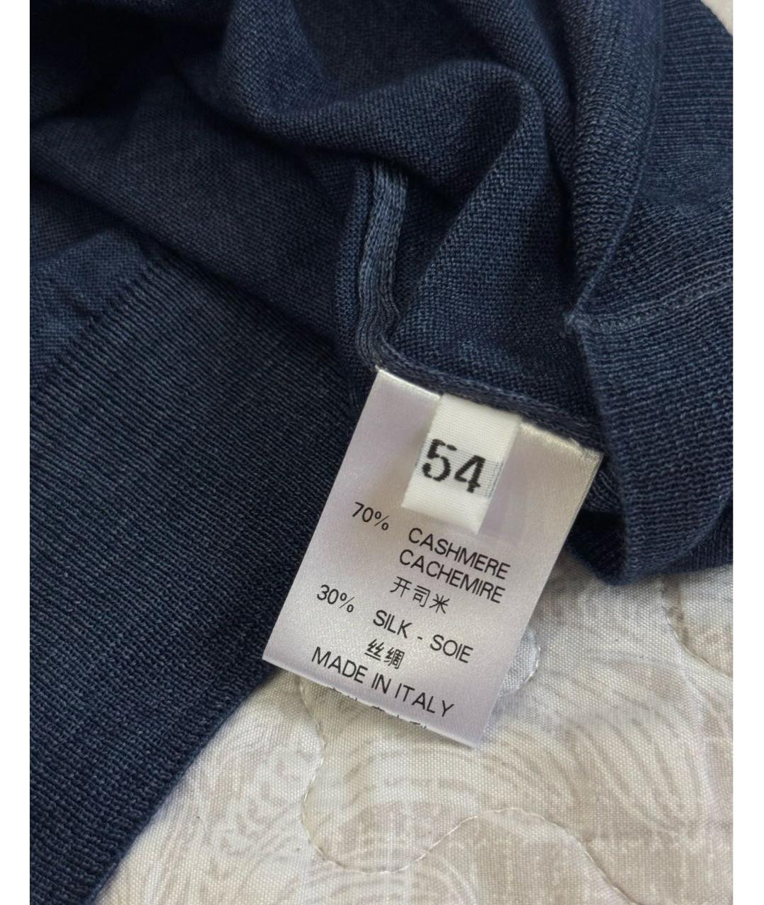 ZILLI Темно-синий кашемировый джемпер / свитер, фото 4