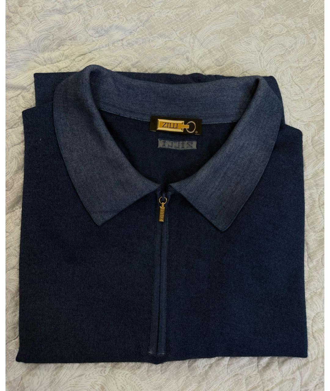 ZILLI Темно-синий кашемировый джемпер / свитер, фото 7