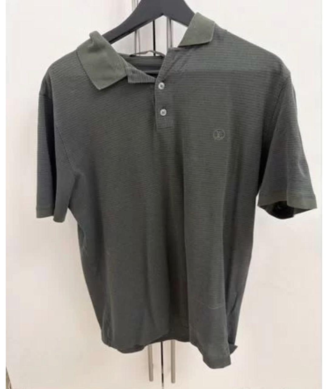LOUIS VUITTON Зеленые хлопковое поло с коротким рукавом, фото 5