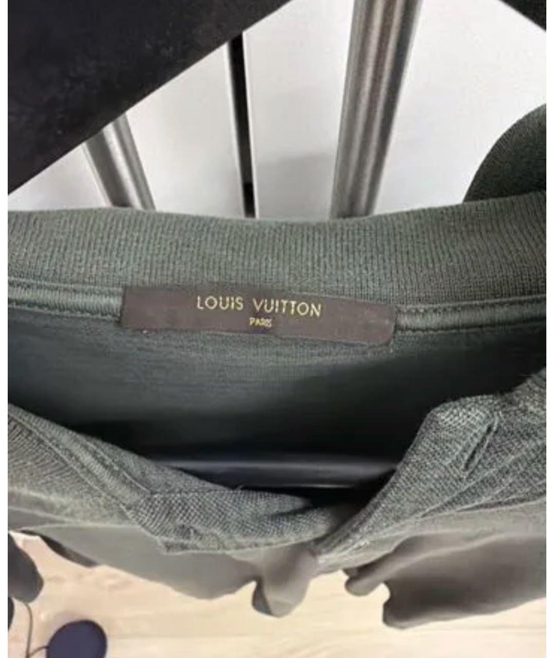 LOUIS VUITTON Зеленые хлопковое поло с коротким рукавом, фото 3