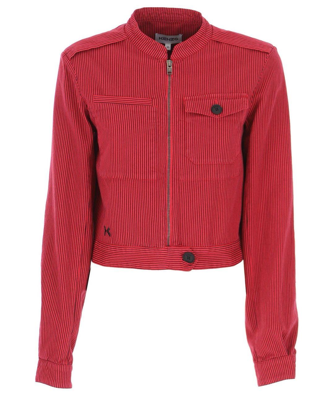 KENZO Бордовый хлопковый жакет/пиджак, фото 5
