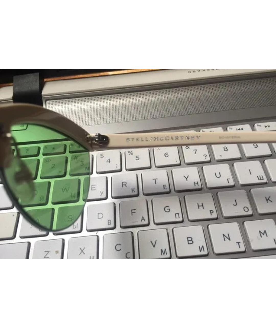 STELLA MCCARTNEY Зеленые пластиковые солнцезащитные очки, фото 2