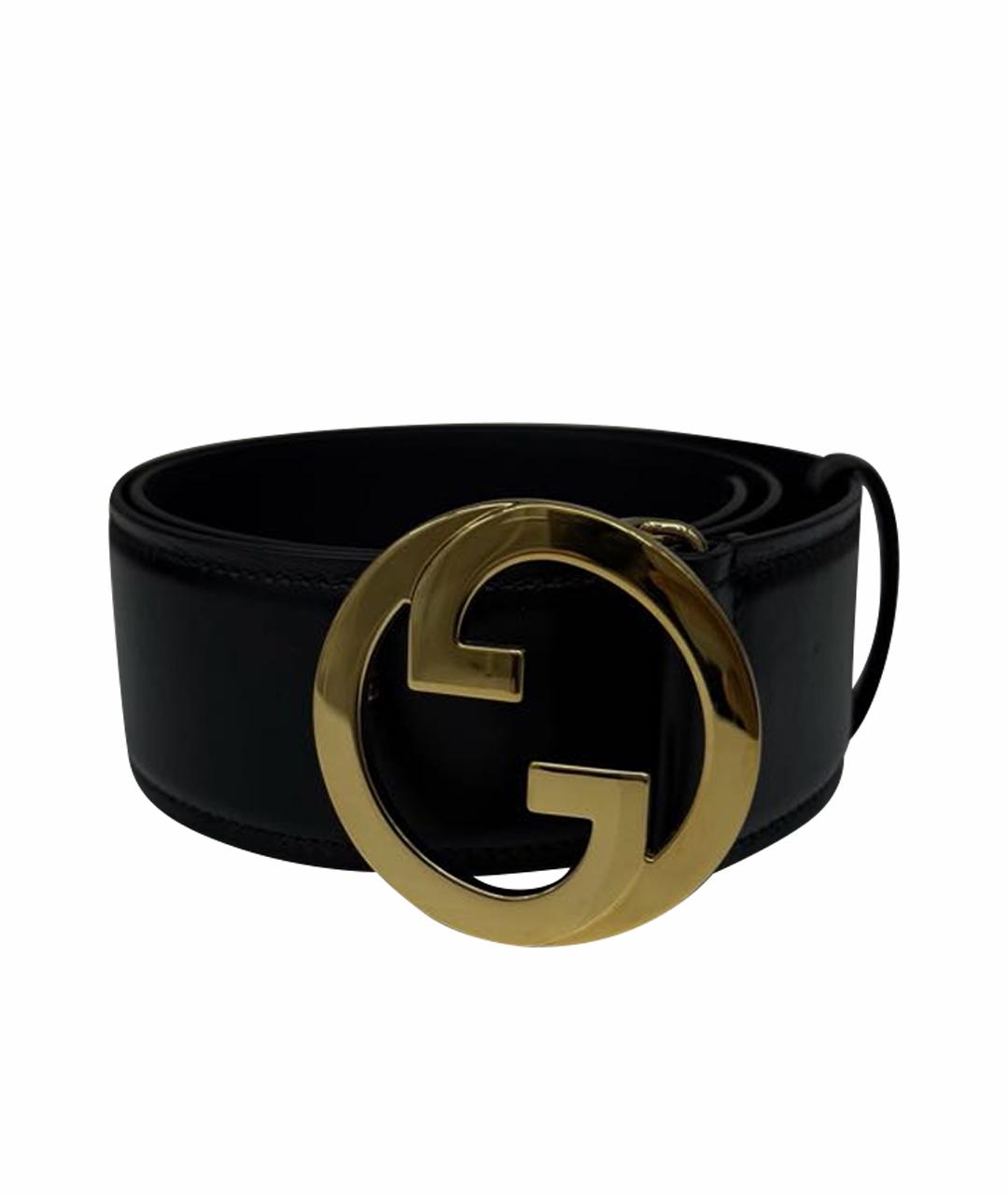 GUCCI Черный кожаный ремень, фото 1