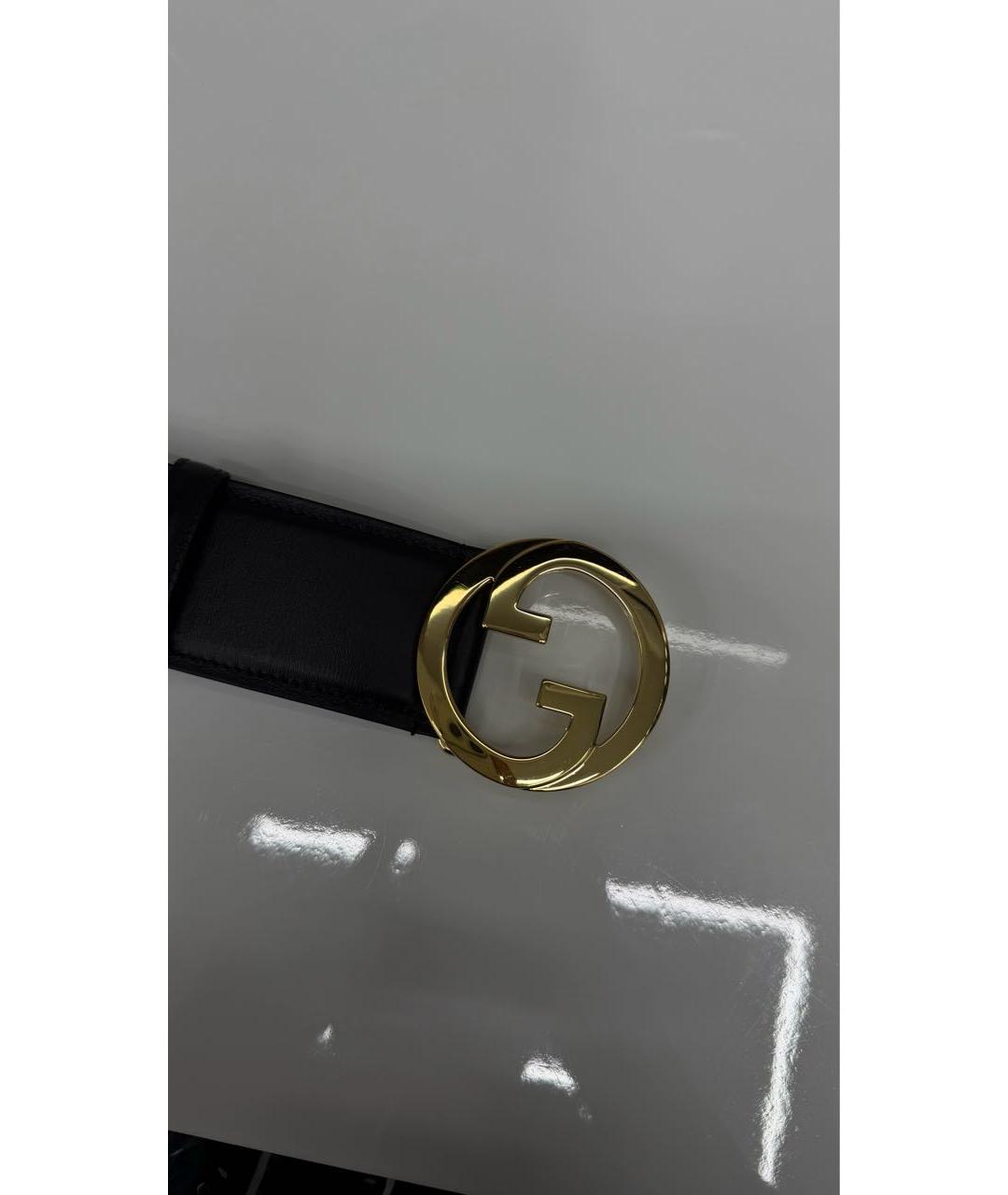 GUCCI Черный кожаный ремень, фото 2