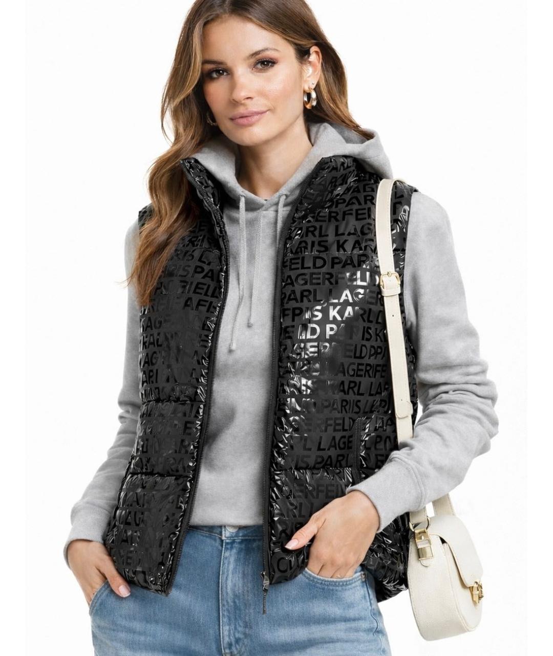 KARL LAGERFELD Черный жилет, фото 3