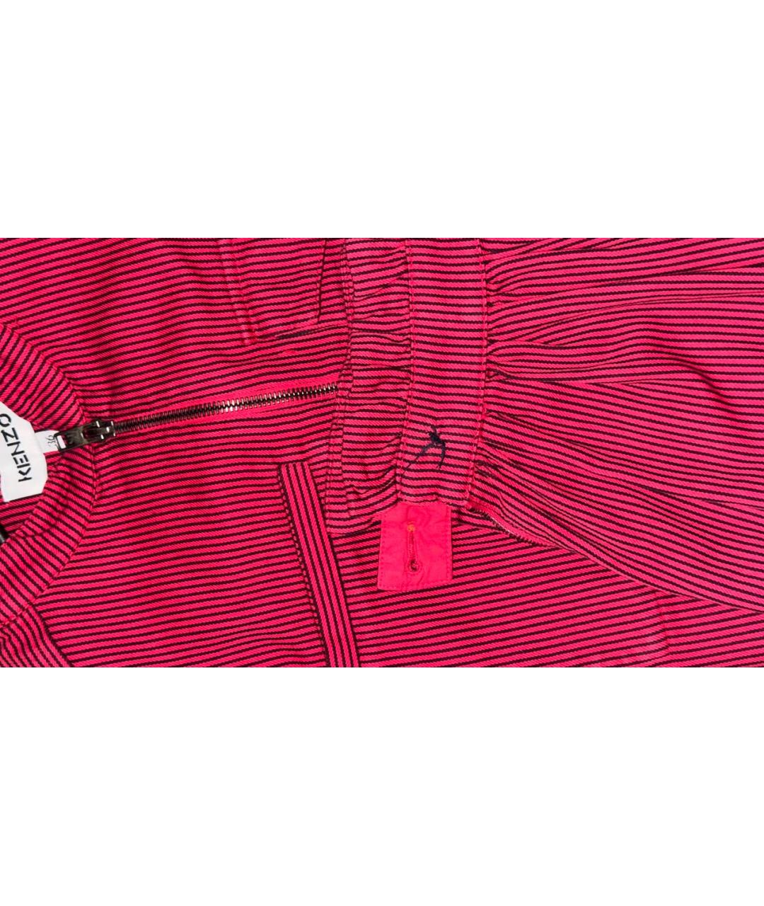 KENZO Бордовая хлопковая юбка миди, фото 4