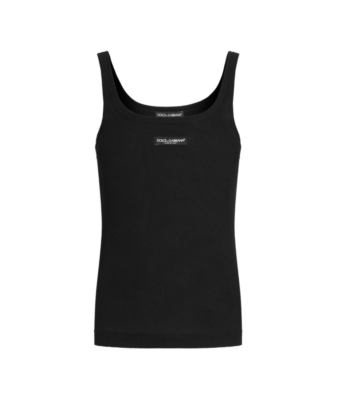 DOLCE&GABBANA Черная хлопковая майка, фото 1