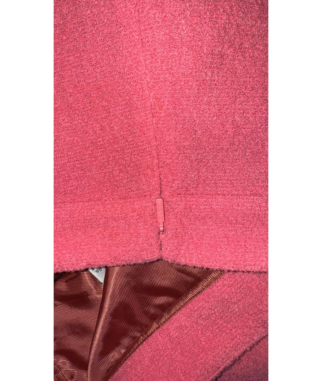 GUCCI Розовая шерстяная юбка макси, фото 4