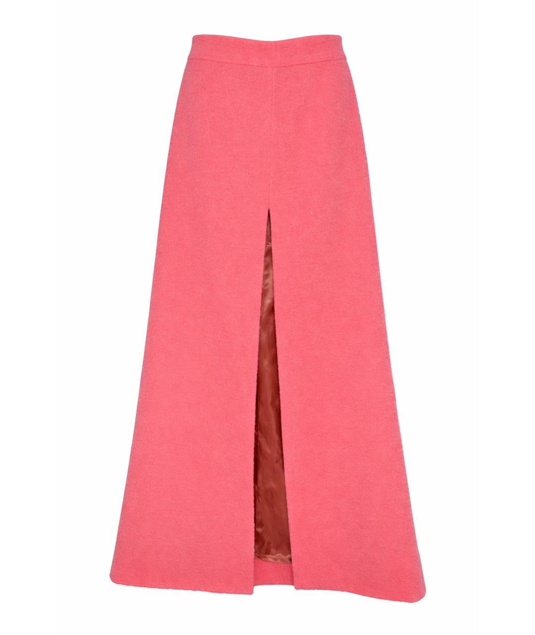 GUCCI Розовая шерстяная юбка макси, фото 2