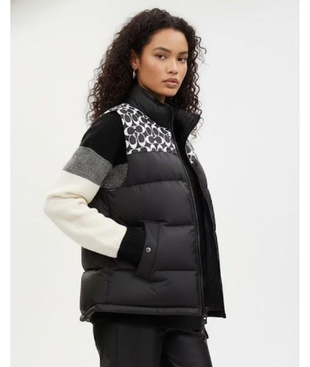 COACH Черный жилет, фото 3