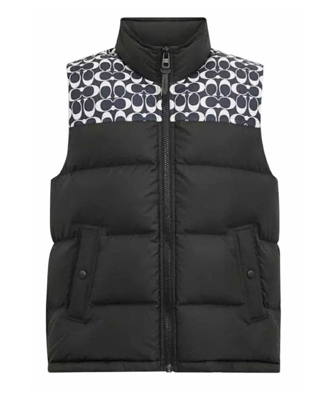 COACH Черный жилет, фото 9