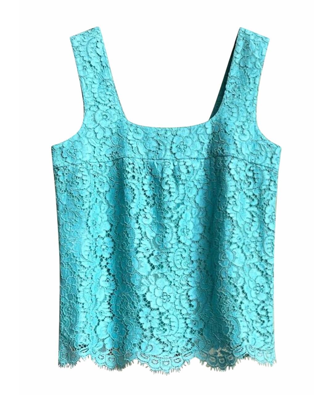 CHANEL Бирюзовый кружевной костюм с юбками, фото 1