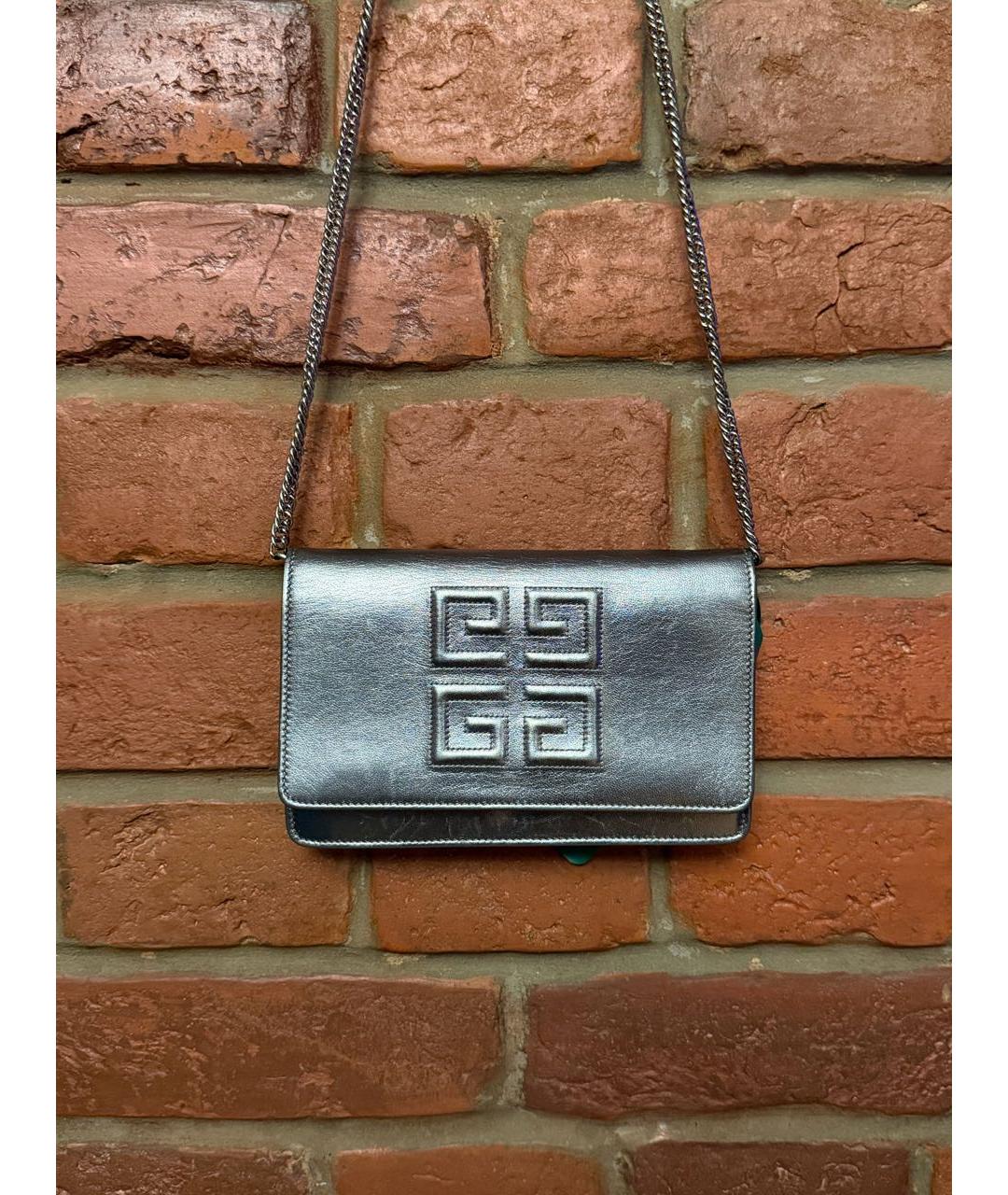 GIVENCHY Серебряная сумка через плечо, фото 6