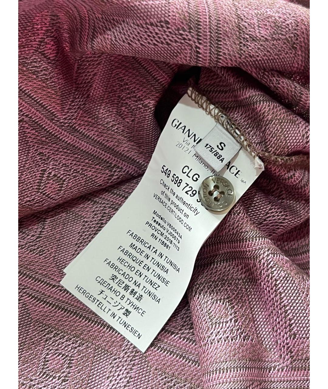 VERSACE Мульти хлопковое поло с коротким рукавом, фото 7