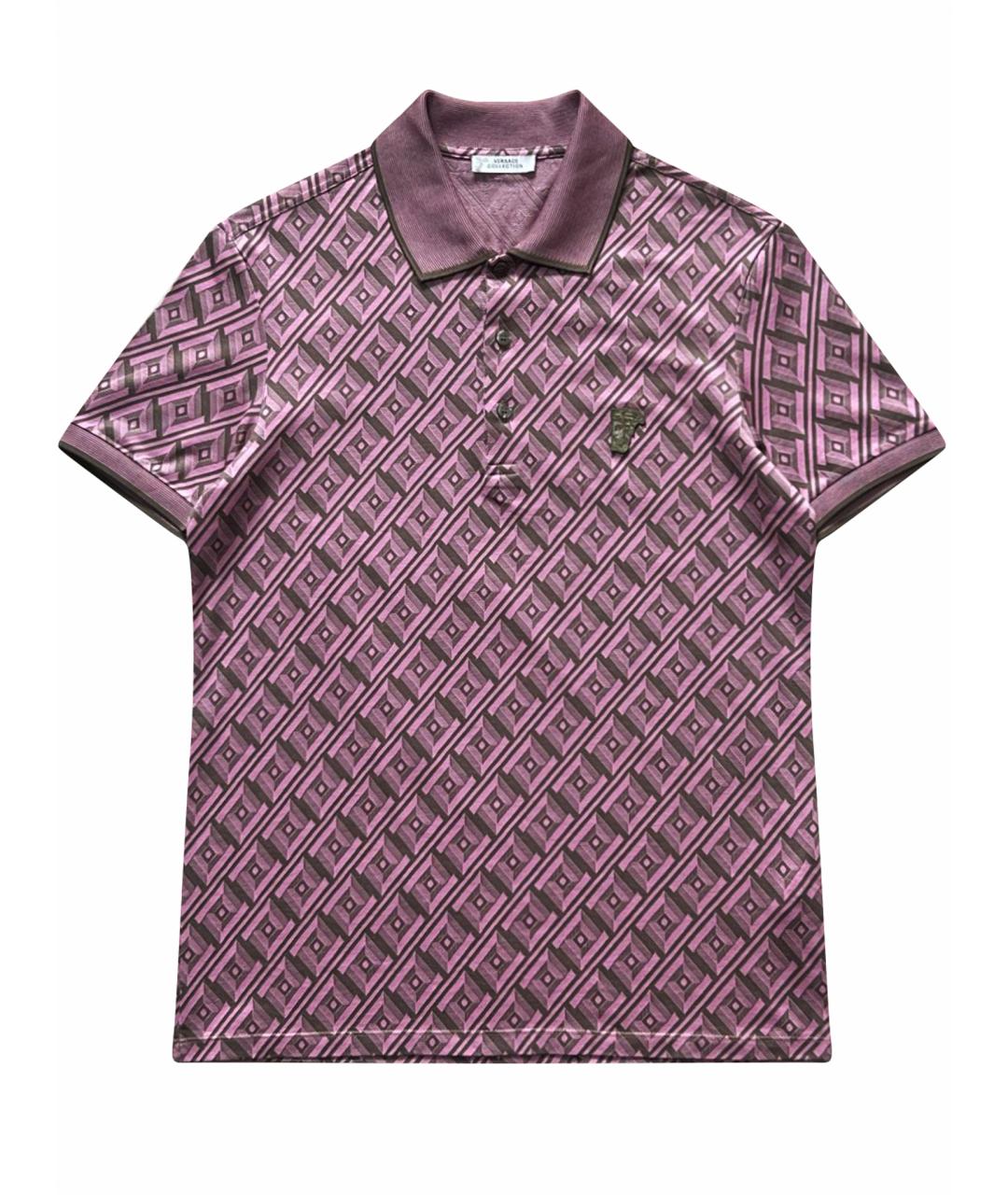 VERSACE Мульти хлопковое поло с коротким рукавом, фото 1