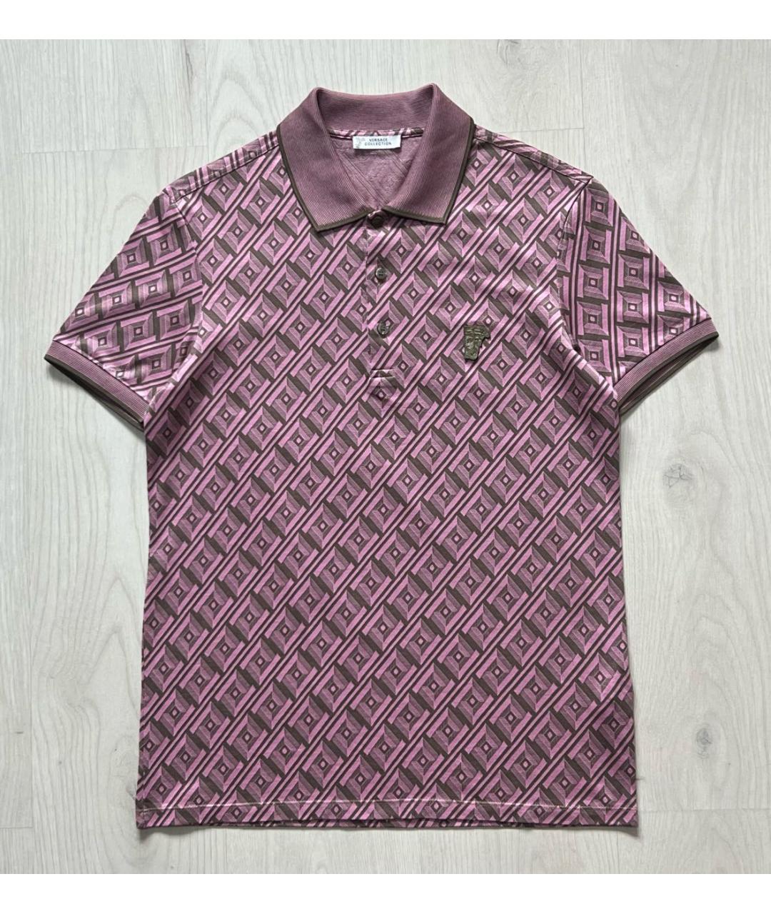VERSACE Мульти хлопковое поло с коротким рукавом, фото 8