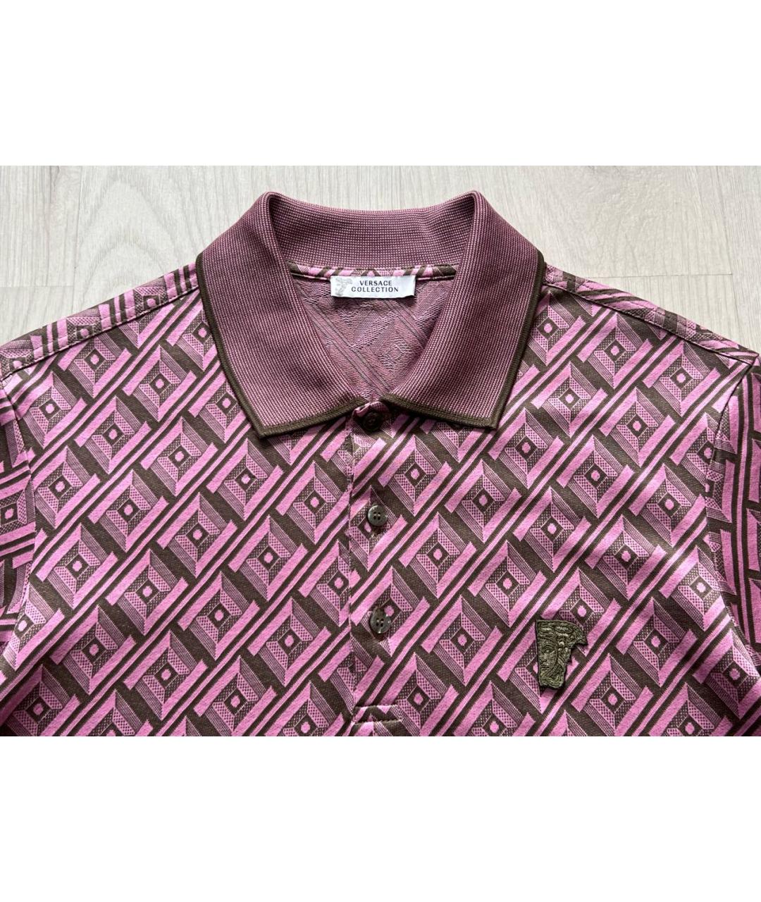 VERSACE Мульти хлопковое поло с коротким рукавом, фото 3