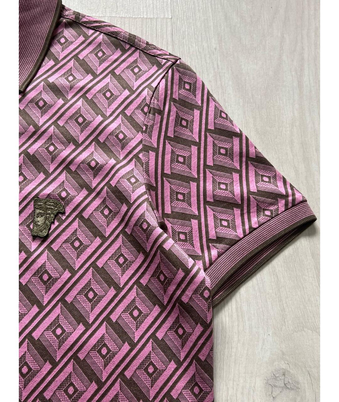 VERSACE Мульти хлопковое поло с коротким рукавом, фото 5