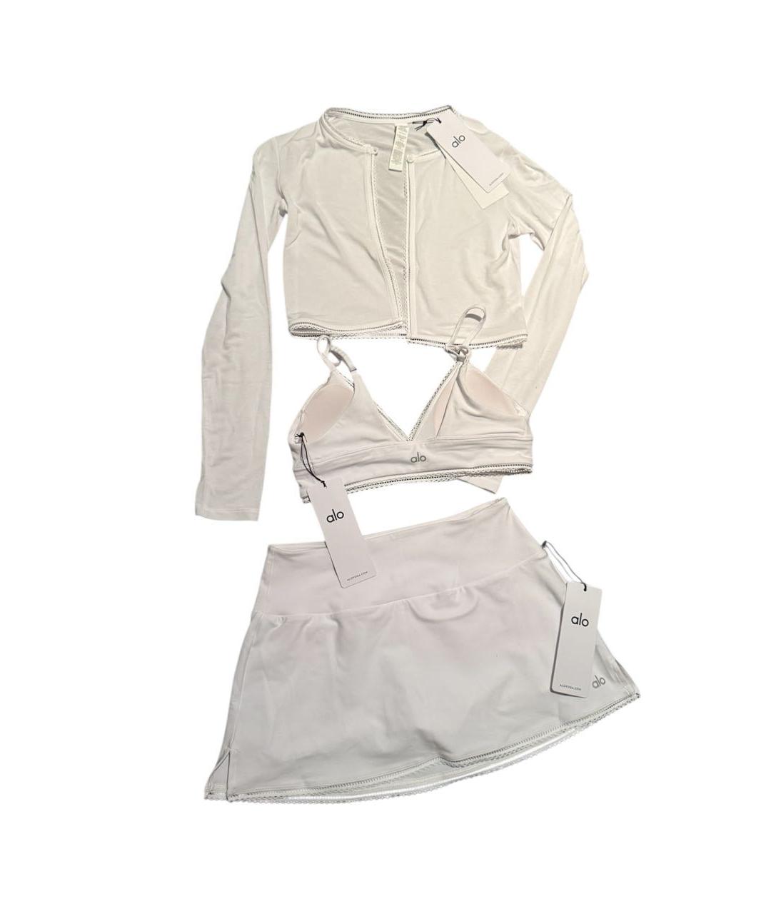 ALO YOGA Белый костюм с юбками, фото 7