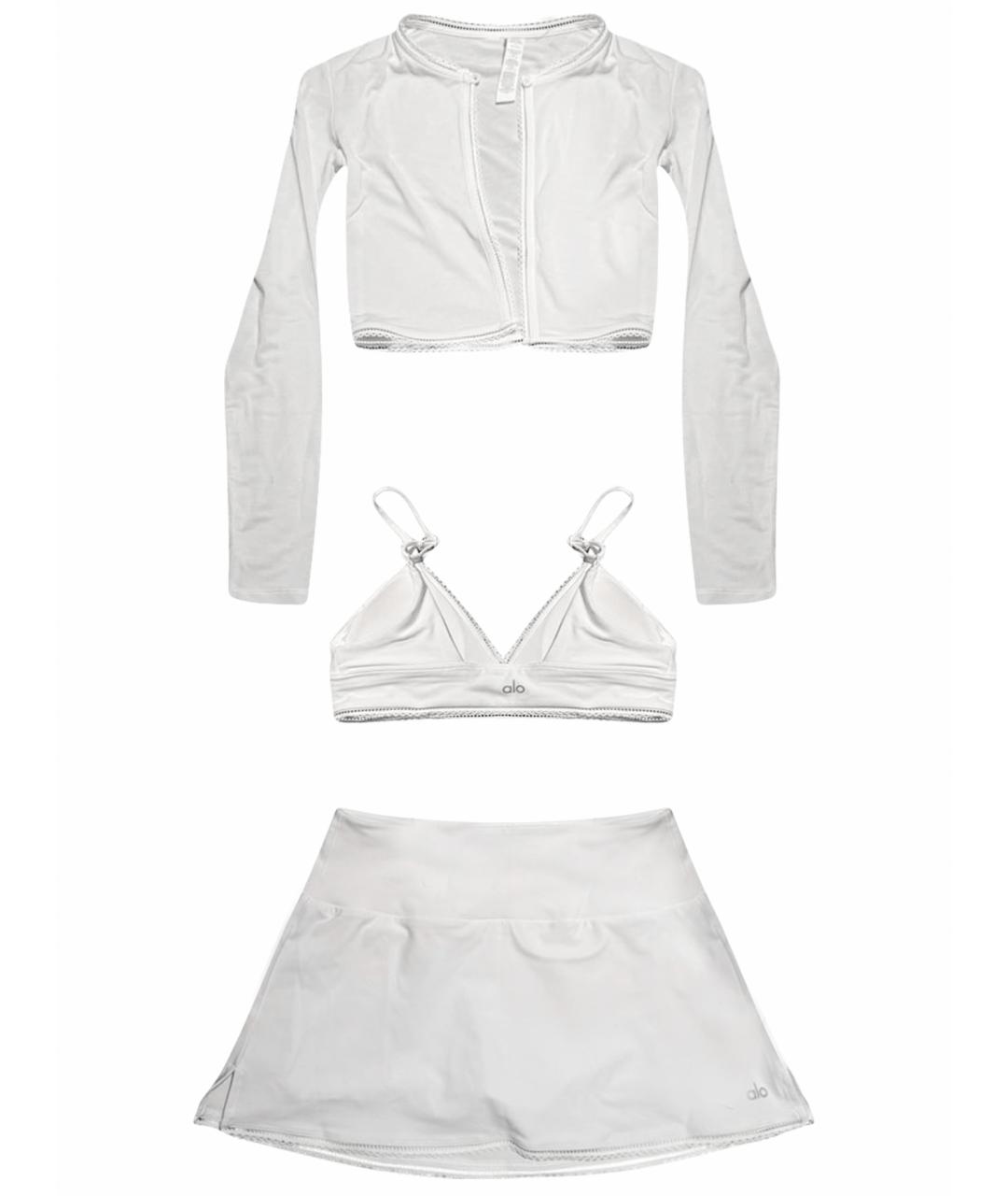 ALO YOGA Белый костюм с юбками, фото 1