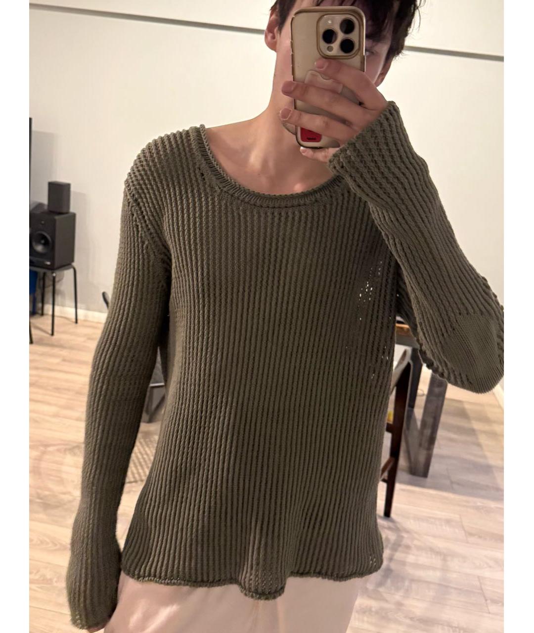 DION LEE Хаки хлопковый джемпер / свитер, фото 4