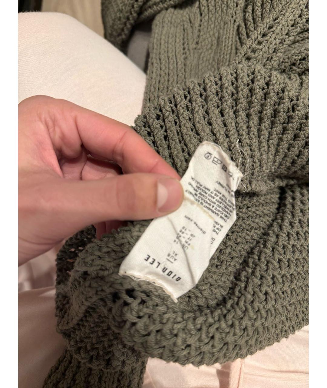 DION LEE Хаки хлопковый джемпер / свитер, фото 3