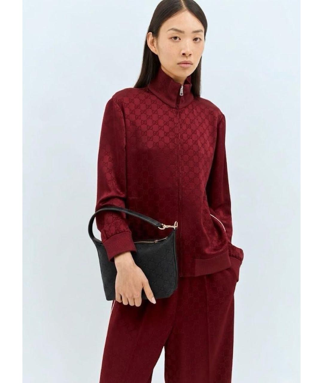 GUCCI Черная жаккардовая сумка с короткими ручками, фото 8