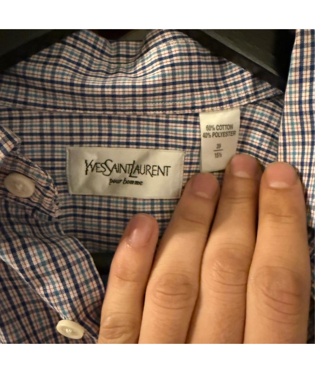 SAINT LAURENT Мульти хлопко-полиэстеровая кэжуал рубашка, фото 5