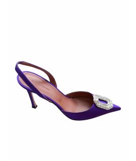 Amina Muaddi Лодочки на низком каблуке