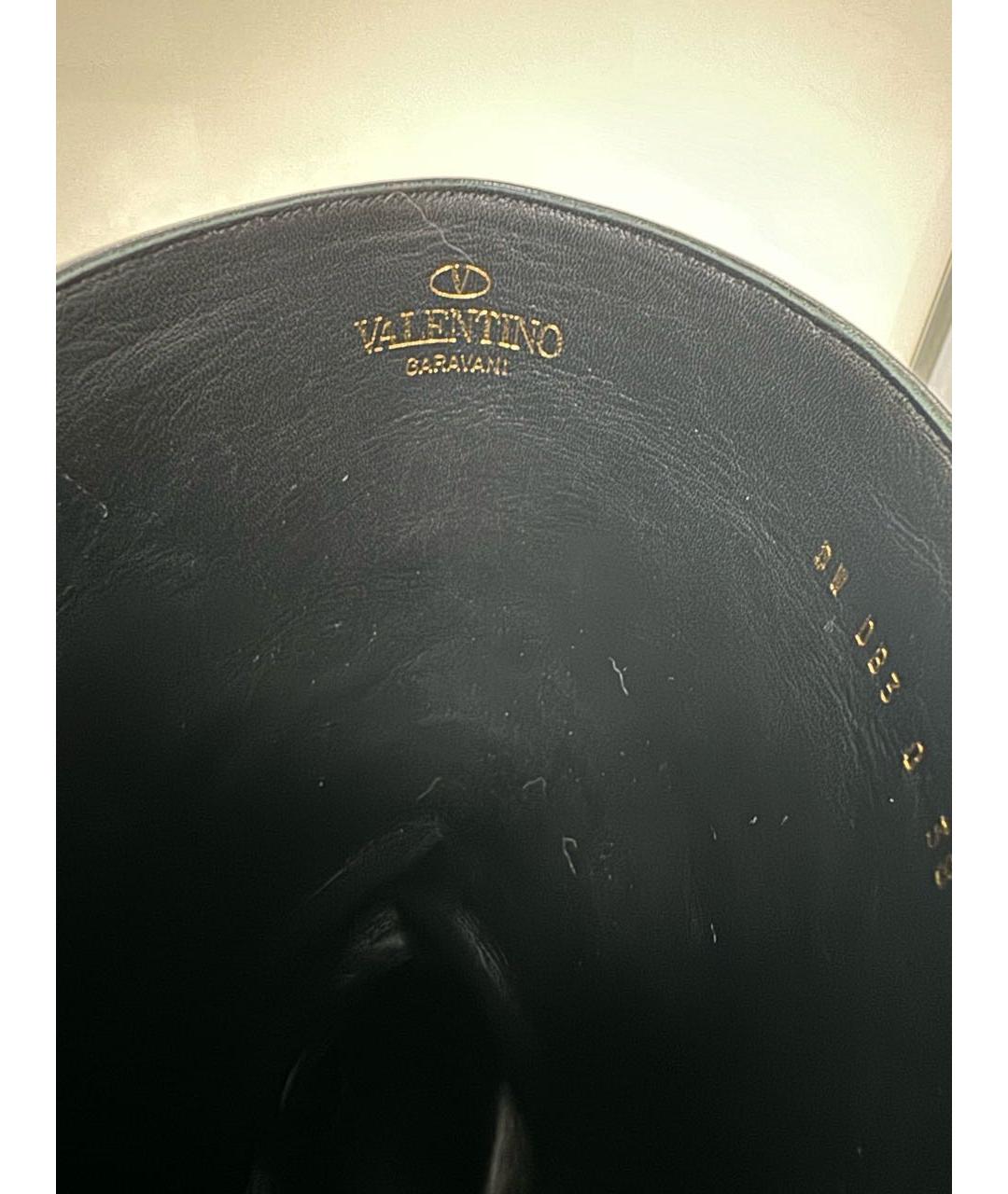 VALENTINO Черные кожаные сапоги, фото 5