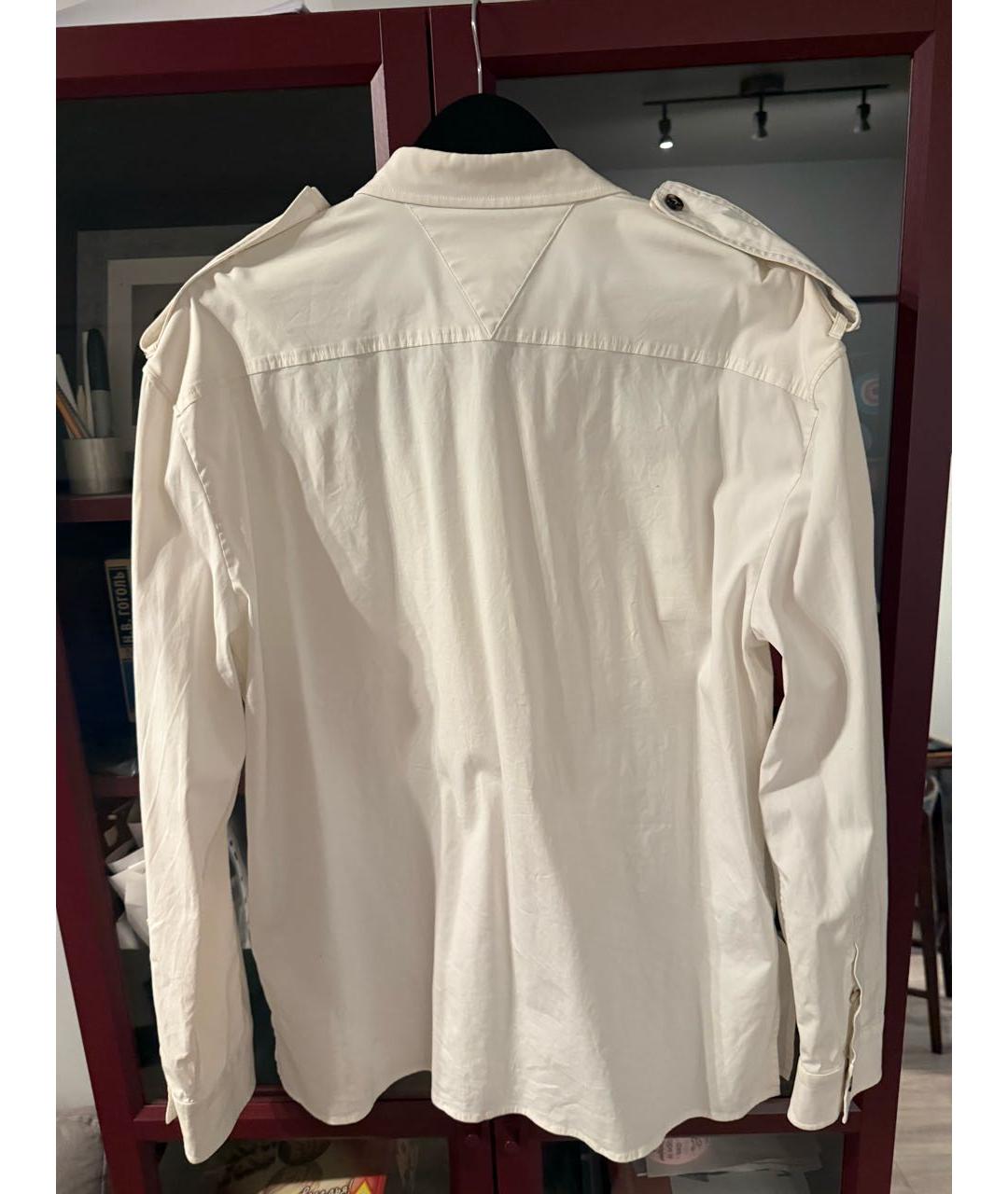 BOTTEGA VENETA Белая хлопковая классическая рубашка, фото 2