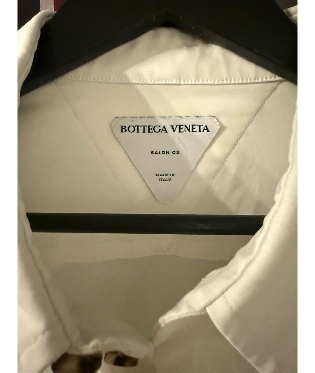 BOTTEGA VENETA Белая хлопковая классическая рубашка, фото 3