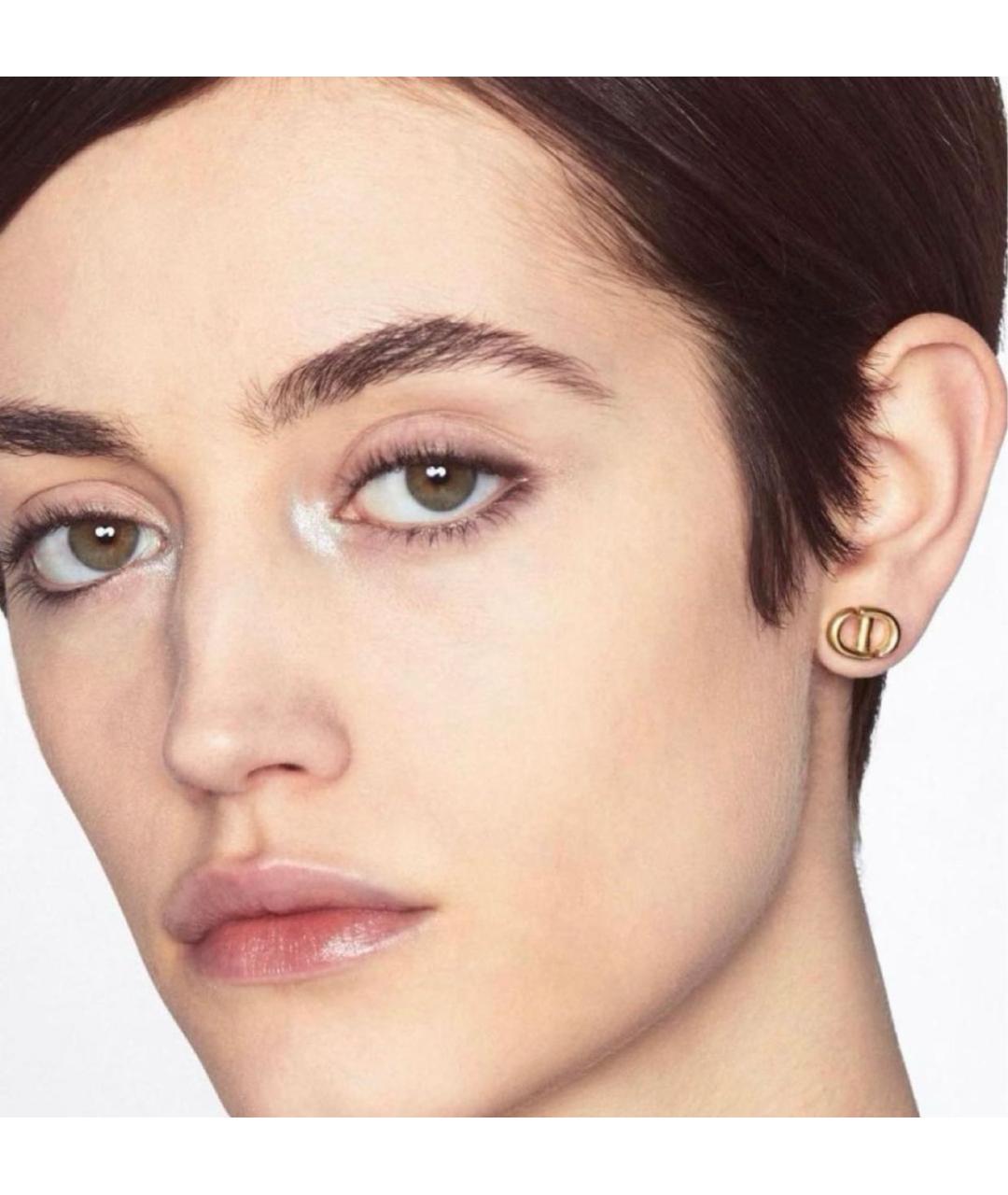 CHRISTIAN DIOR Золотые металлические серьги, фото 4