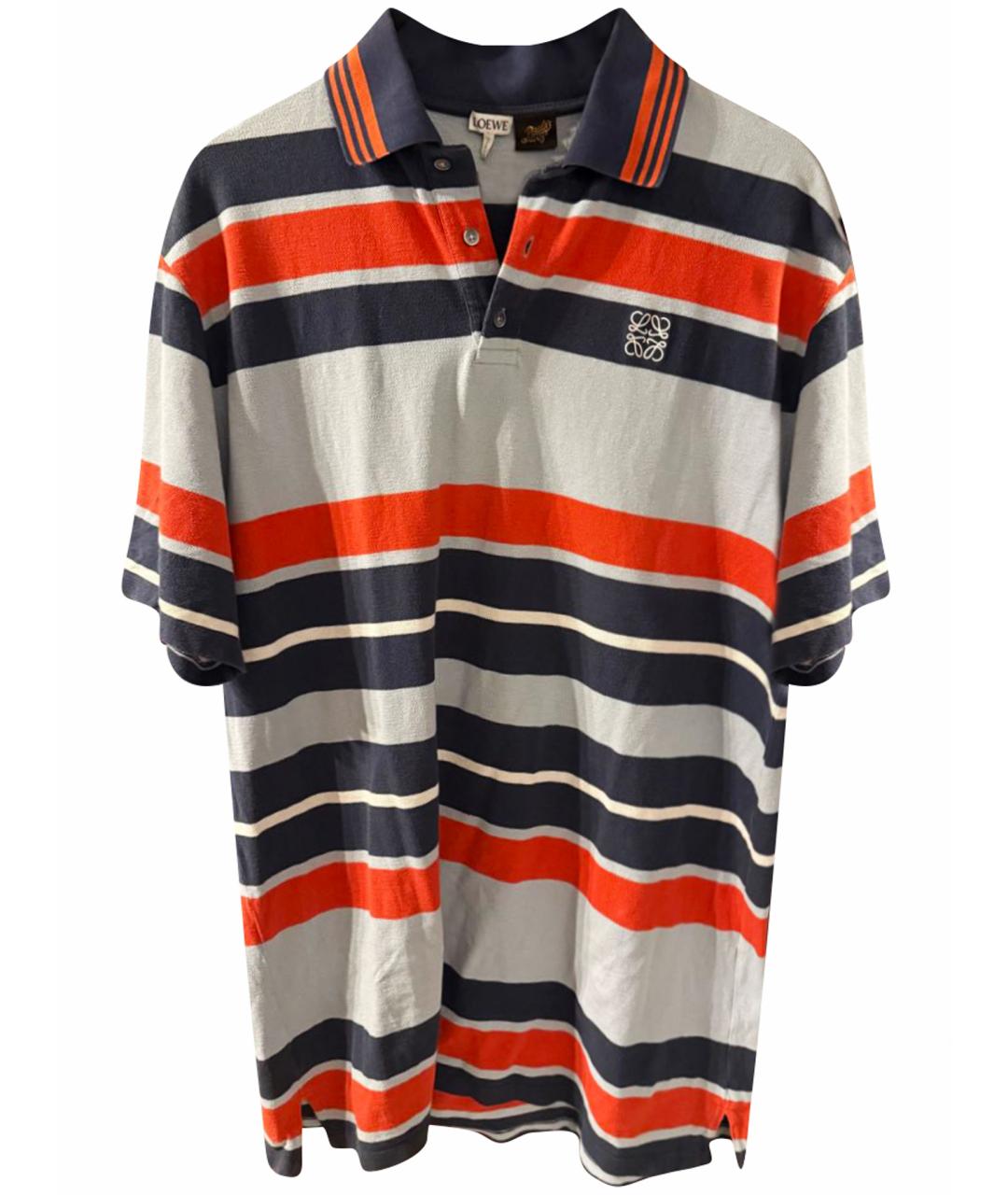 LOEWE Мульти хлопковое поло с коротким рукавом, фото 1